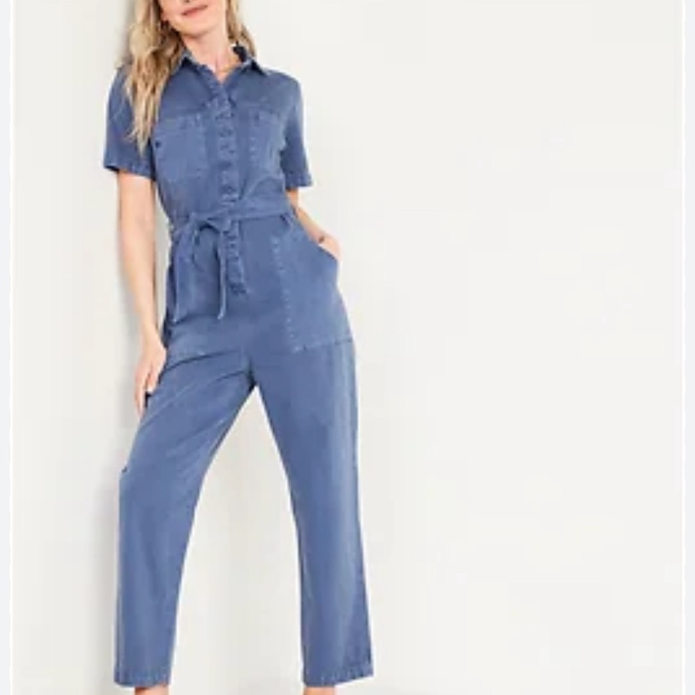 Old navy denim coveralls romper